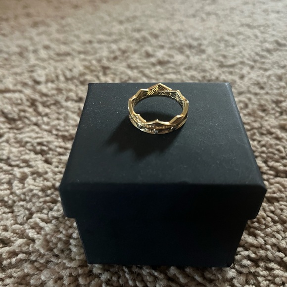 Gold and Silver Women's Ring - Picture 2 of 5